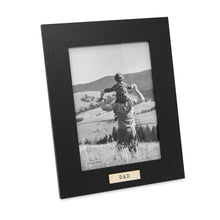 Isaac Jacobs Wood Sentiments "Dad" Picture Frame, Keepsake Photo Frame with Easel and a Hanging Tabs for Tabletop, Desktop & Wall Display_#color_Black_5x7_Vertical
