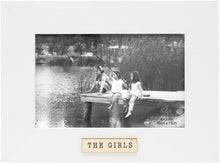 Isaac Jacobs Wood Sentiments "The Girls" Picture Frame, Keepsake Photo Frame with Easel and a Hanging Tab for Tabletop, Desktop & Wall Display_#color_white_4x6_horizontal