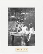 Isaac Jacobs Wood Sentiments "The Girls" Picture Frame, Keepsake Photo Frame with Easel and a Hanging Tab for Tabletop, Desktop & Wall Display_#color_white_5x7_vertical