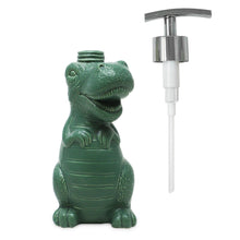 Isaac Jacobs Ceramic Dinosaur, Liquid Soap Pump/Lotion Dispenser with Chrome Metal Pump (Holds Up to 12 Oz.) – Great for Bathroom, Kitchen Countertop, Bath Accessory