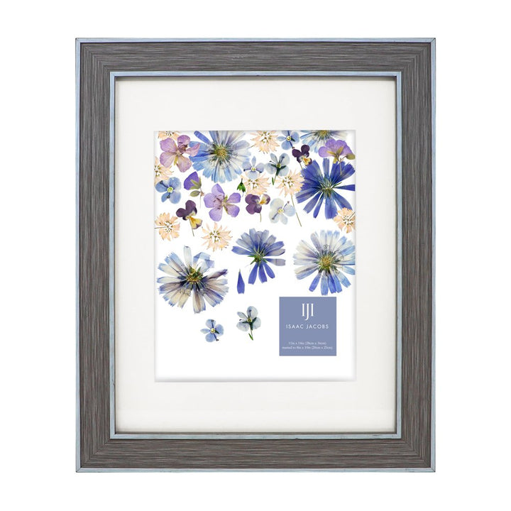 Isaac Jacobs (Vertical &amp; Horizontal) Double Border Picture Frame w/ Black Fabric Easel, Wall-Mountable, Made for Tabletop &amp; Gallery, Home or Office