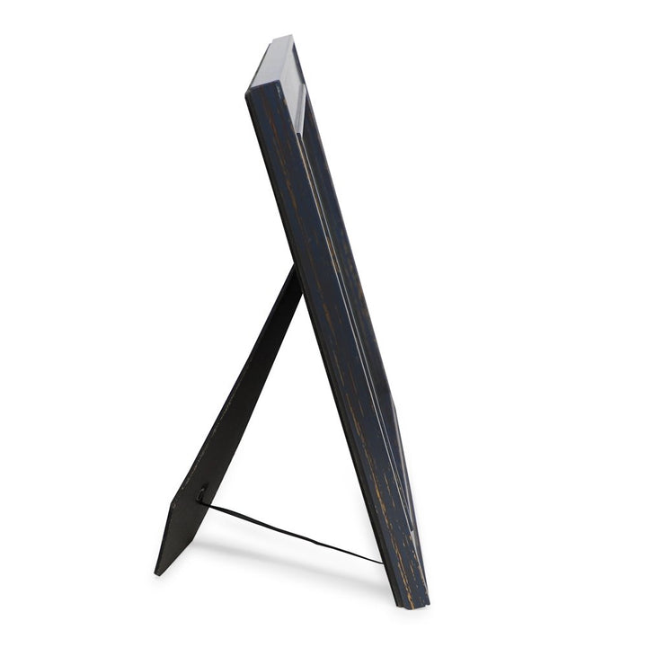 Isaac Jacobs (Vertical &amp; Horizontal) Double Border Picture Frame w/ Black Fabric Easel, Wall-Mountable, Made for Tabletop &amp; Gallery, Home or Office