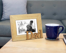 Isaac Jacobs Wood Sentiments Dad Picture Frame, Photo Gift for Father, Family, Display on Tabletop, Desk