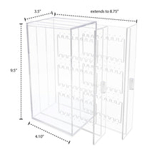 Isaac Jacobs 2 Drawer Acrylic Earring Holder, Jewelry Organizer Case (Holds up to 48 Pairs)