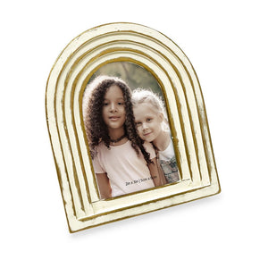 Isaac Jacobs Arc Resin Picture Frame with Gradient Design, Decorative Photo Frame, Tabletop & Wall Display, Hanging Display & Home Decor