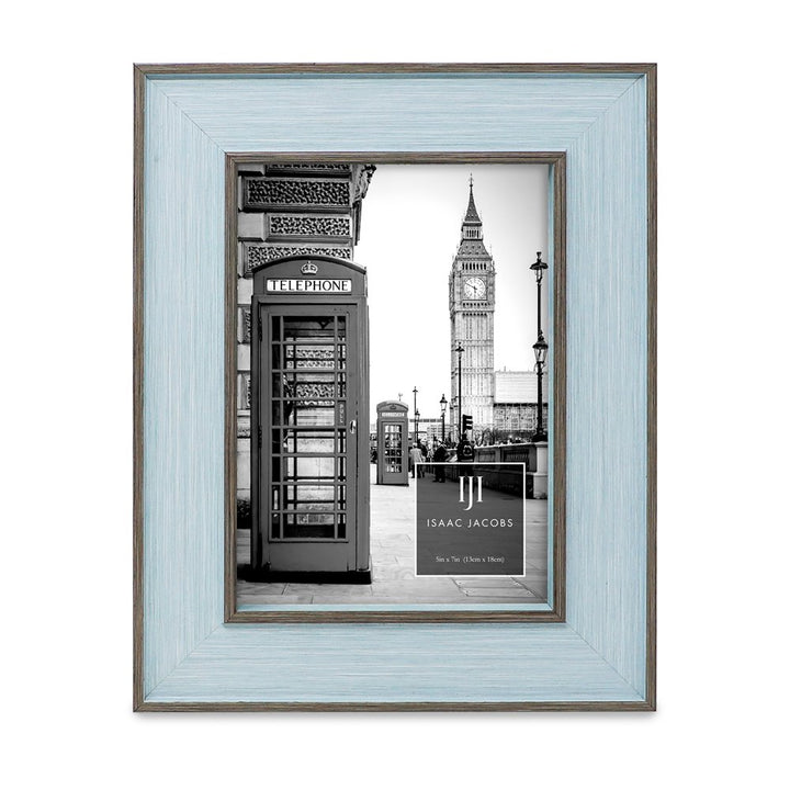 Isaac Jacobs (Vertical &amp; Horizontal) Double Border Picture Frame w/ Black Fabric Easel, Wall-Mountable, Made for Tabletop &amp; Gallery, Home or Office