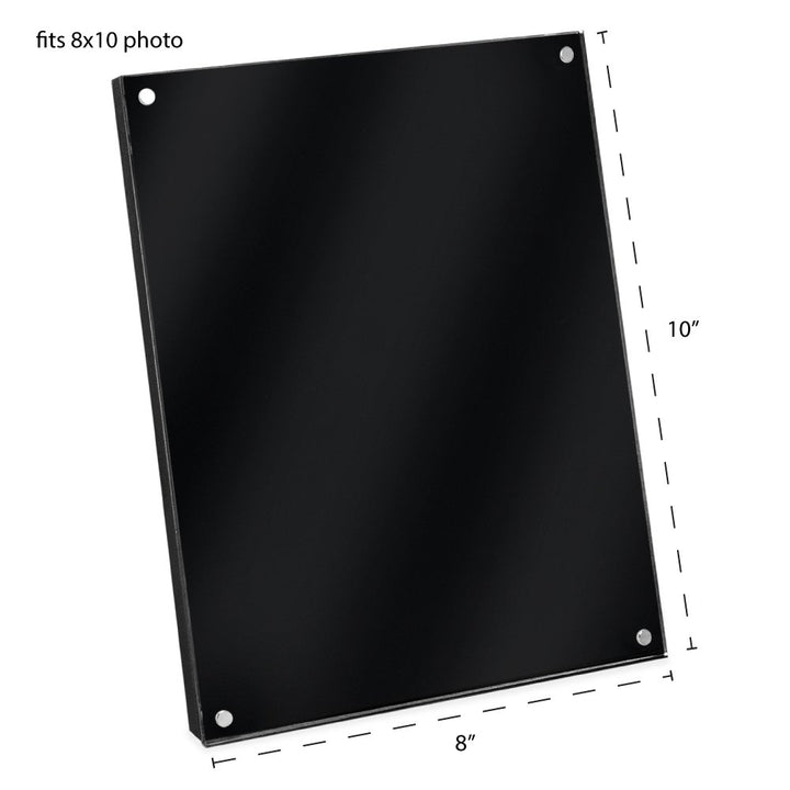 Isaac Jacobs Wood Acrylic Picture Frame, Magnetic Photo Frame with Easel, Made for Tabletop Display