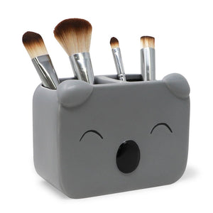 Isaac Jacobs Ceramic Makeup Brush Holder, Multi-Purpose Organizer. Bathroom, Kitchen, Bedroom, Office Décor