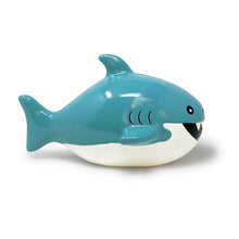 Isaac Jacobs Ceramic Shark Coin Bank for Kids, Great for Gifts, Home Décor, Money Saving Piggy Bank for Boys and Girls