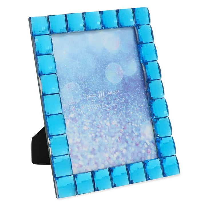 Isaac Jacobs Decorative Sparkling Jewel Picture Frame, Photo Display &amp; Home Décor