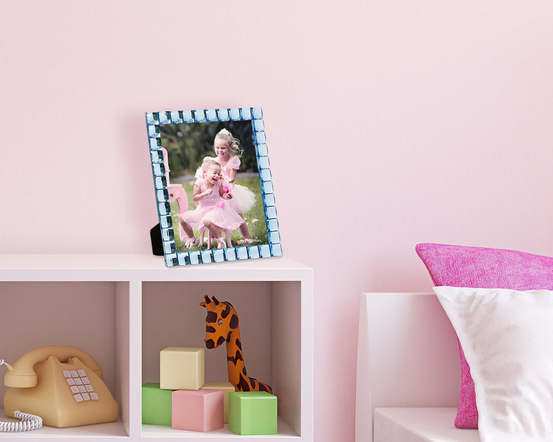 Isaac Jacobs Decorative Sparkling Jewel Picture Frame, Photo Display &amp; Home Décor