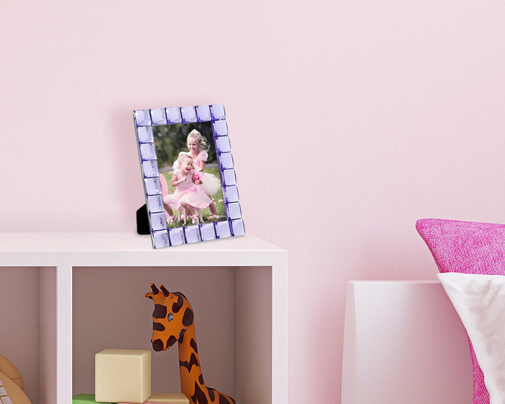 Isaac Jacobs Decorative Sparkling Jewel Picture Frame, Photo Display &amp; Home Décor