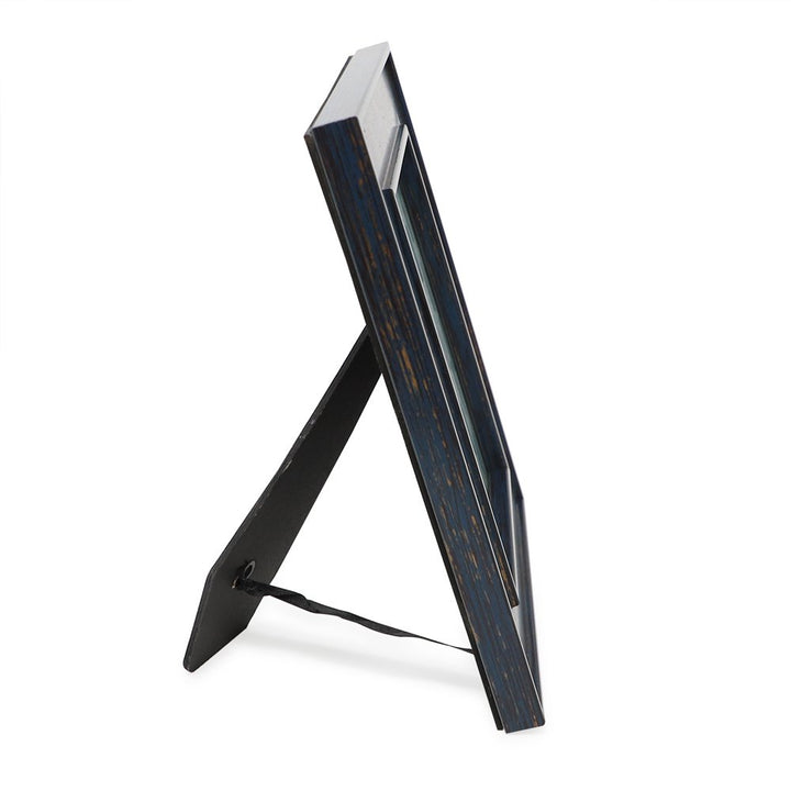 Isaac Jacobs (Vertical &amp; Horizontal) Double Border Picture Frame w/ Black Fabric Easel, Wall-Mountable, Made for Tabletop &amp; Gallery, Home or Office
