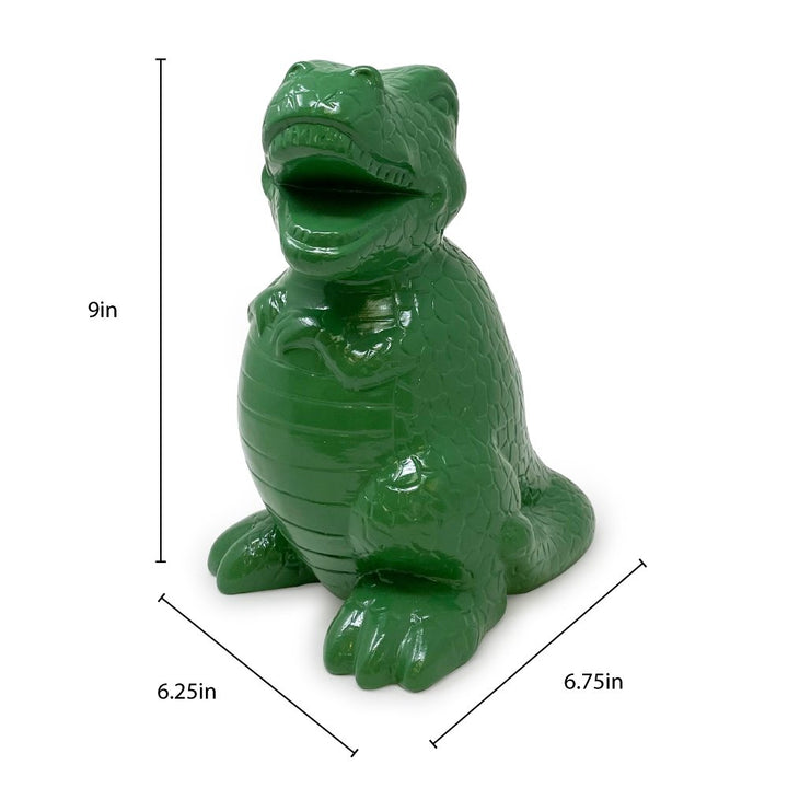Isaac Jacobs Ceramic Dinosaur Money Bank, T-Rex Piggy Bank, Dino Room Décor, Coin Bank, Gift for Boys or Girls, Tyrannosaurus