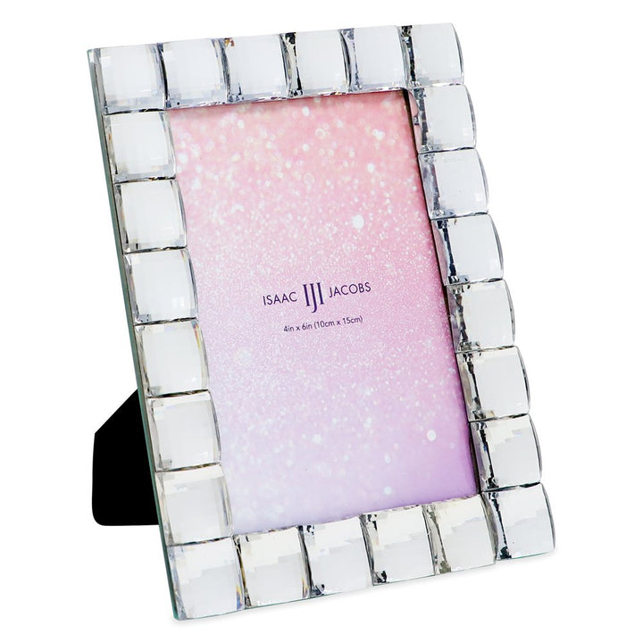 Isaac Jacobs Decorative Sparkling Jewel Picture Frame, Photo Display &amp; Home Décor