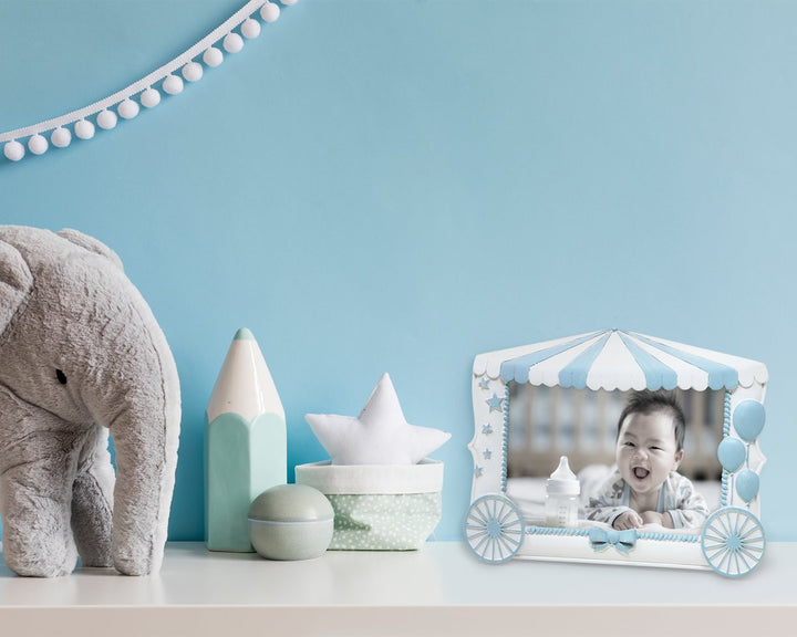 Isaac Jacobs 4” x 6” Resin Sentiments Baby Picture Frame, Horizontal Keepsake Photo Frame with Easel and Hanging Tabs for Tabletop, Desktop &amp; Wall Display