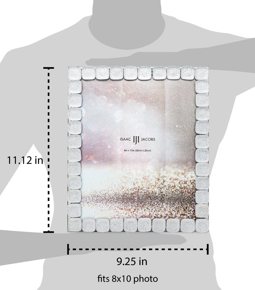 Isaac Jacobs Glittered Decorative Jewel Picture Frame, Photo Display &amp; Home Décor