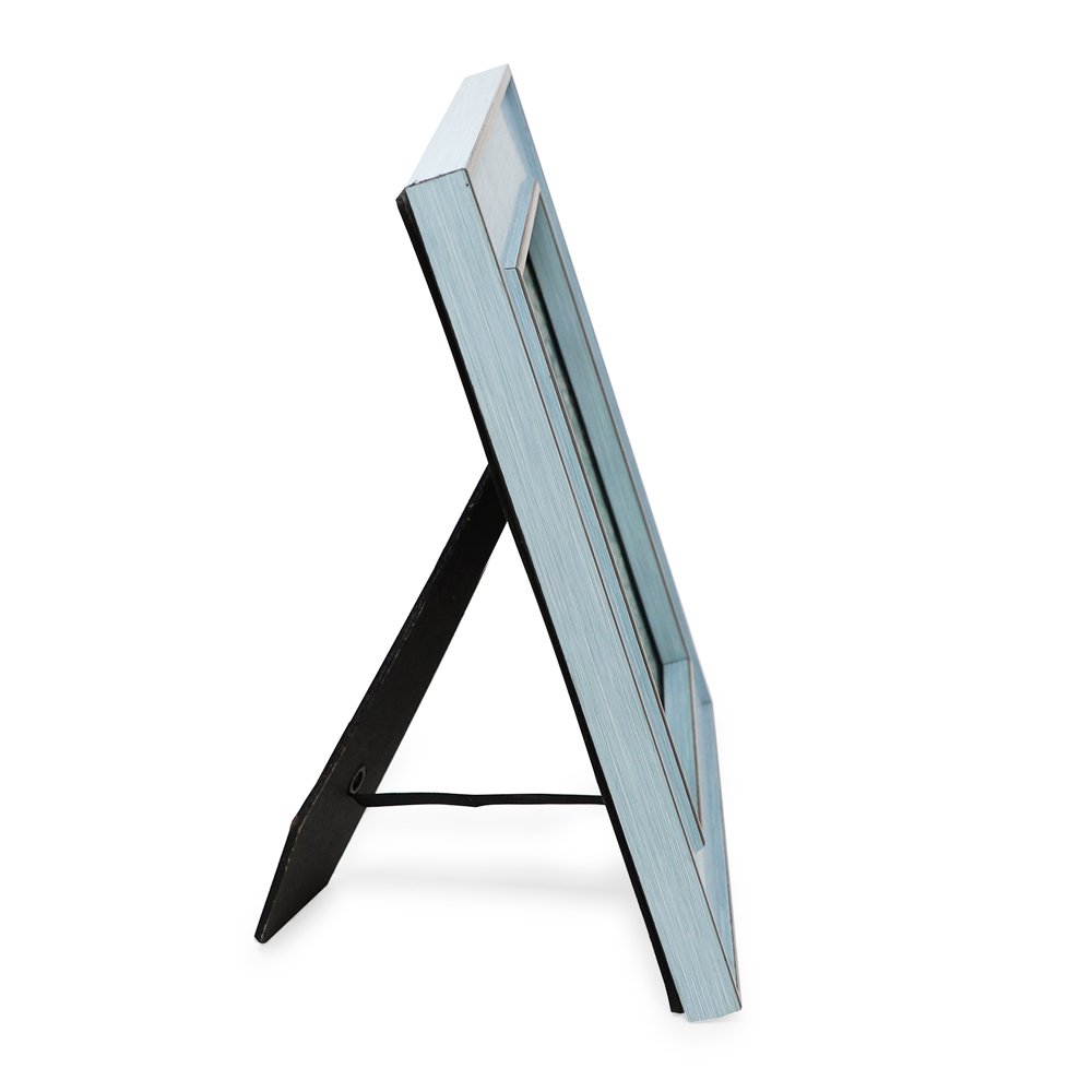 Isaac Jacobs (Vertical &amp; Horizontal) Double Border Picture Frame w/ Black Fabric Easel, Wall-Mountable, Made for Tabletop &amp; Gallery, Home or Office