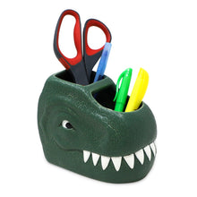 Isaac Jacobs Ceramic Dinosaur Cup Holder, Multi-Purpose Organizer, Bathroom, Kitchen, Bedroom, Office Décor