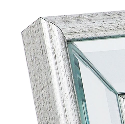 Isaac Jacobs Beveled Mirror Picture Frame - Classic Mirrored Frame with Slight Slanted Angle Made for Wall Décor Display, Photo Gallery and Wall Art