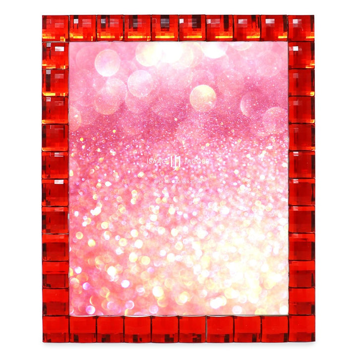 Isaac Jacobs Decorative Sparkling Jewel Picture Frame, Photo Display &amp; Home Décor