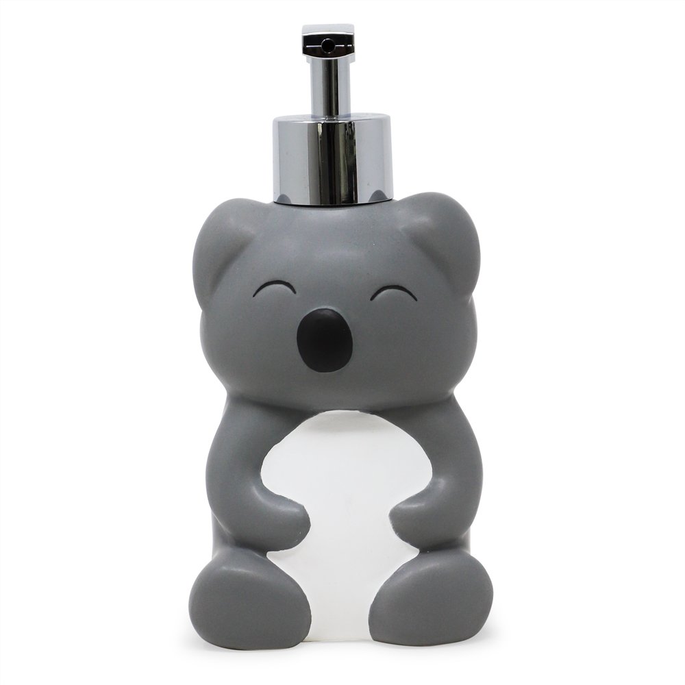 Isaac Jacobs Ceramic, Liquid Soap Pump/Lotion Dispenser with Silver Metal Pump, Great for Bathroom, Kitchen Countertop, Bath Accessory