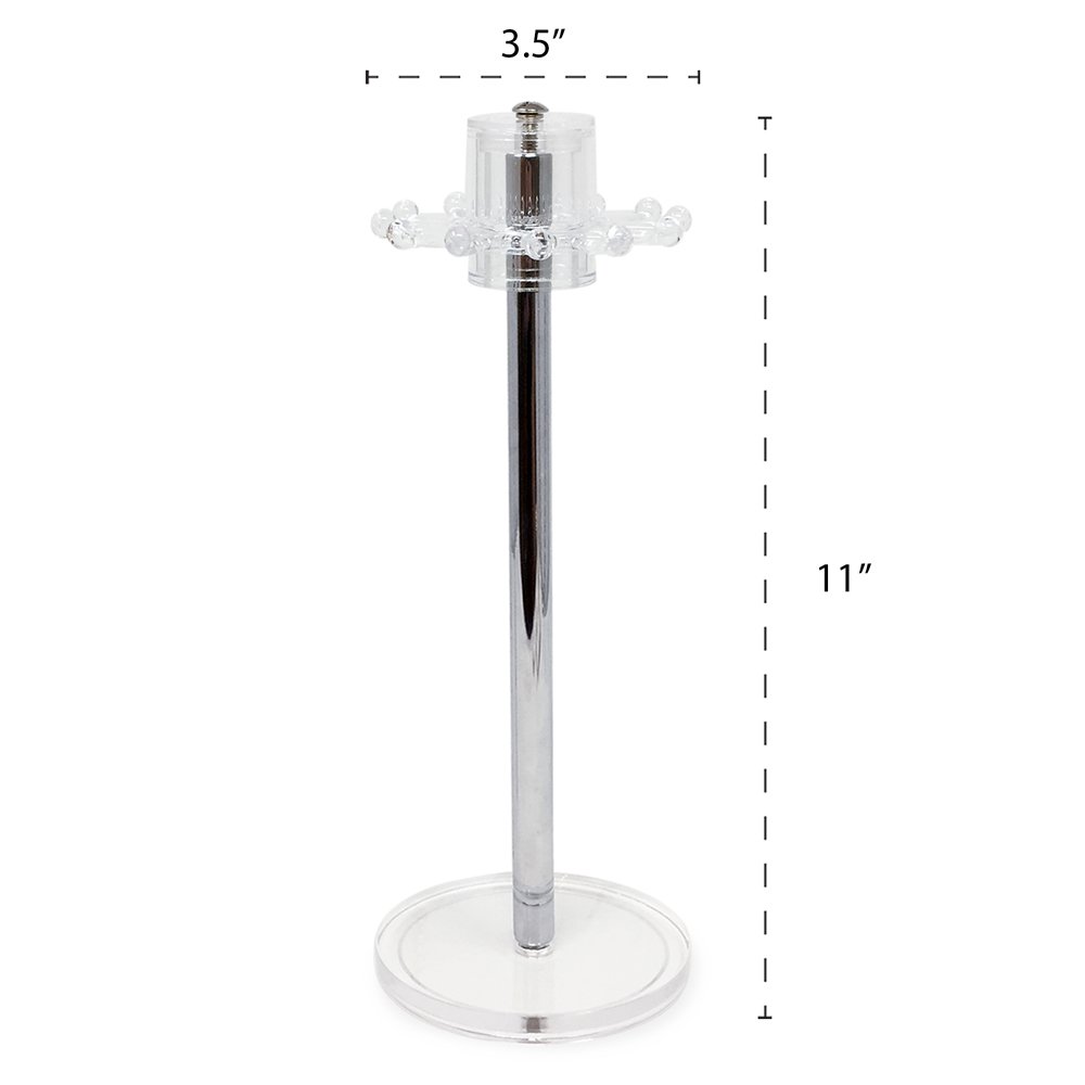 Isaac Jacobs Clear Acrylic Necklace Holder 12 Rotating Hooks Hangi Isaac Jacobs International