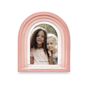 Isaac Jacobs Arc Resin Picture Frame with Gradient Design, Decorative Photo Frame, Tabletop & Wall Display, Hanging Display & Home Decor