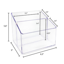 Isaac Jacobs Clear Acrylic Organizer, Remote Holder & Multi-Functional Makeup, Brush, Pen & Pencil Storage Solution, for The Home, Bathroom, Office, Child’s Desk
