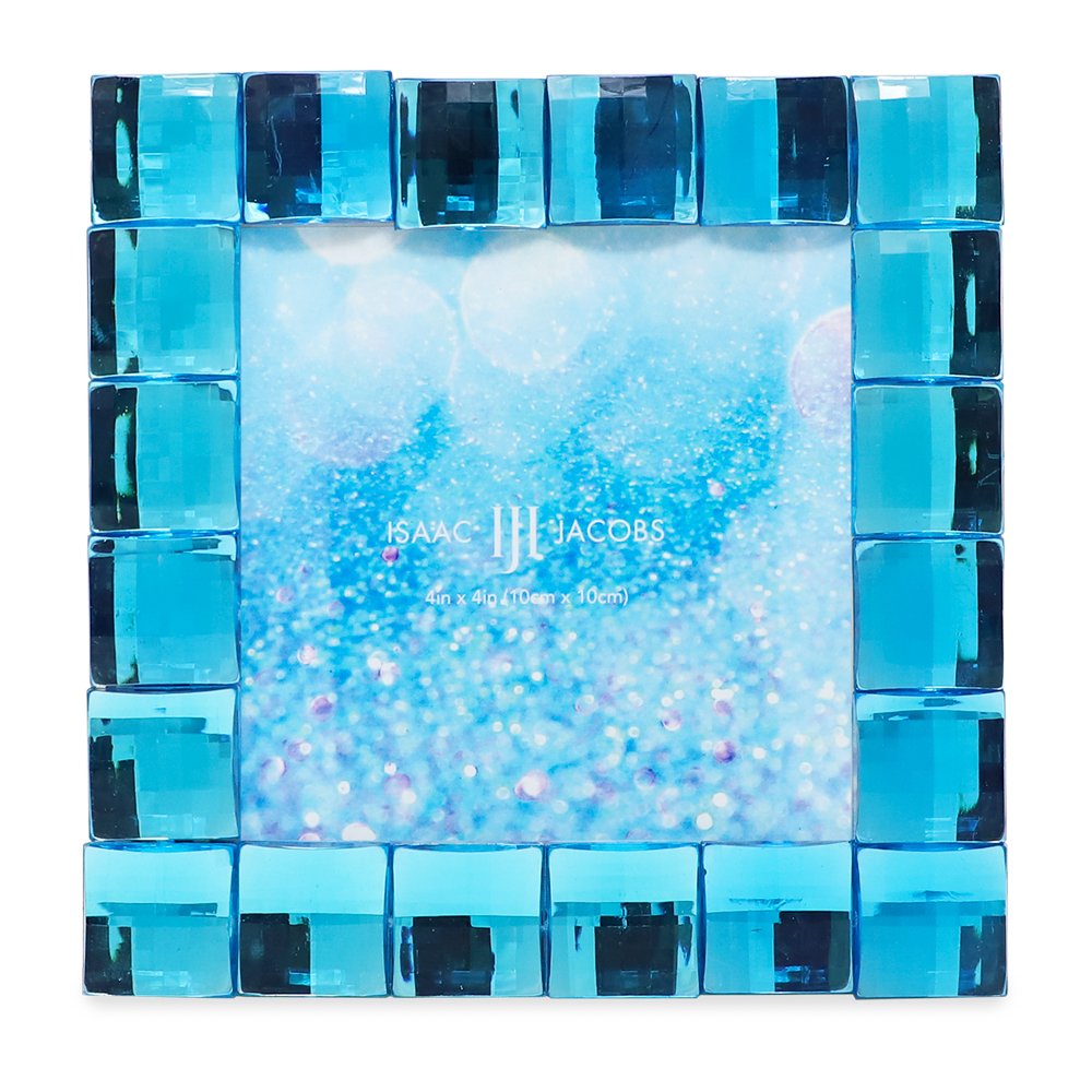 Isaac Jacobs Decorative Sparkling Jewel Picture Frame, Photo Display &amp; Home Décor