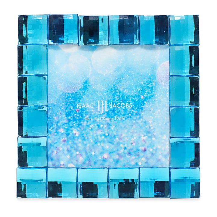 Isaac Jacobs Decorative Sparkling Jewel Picture Frame, Photo Display &amp; Home Décor