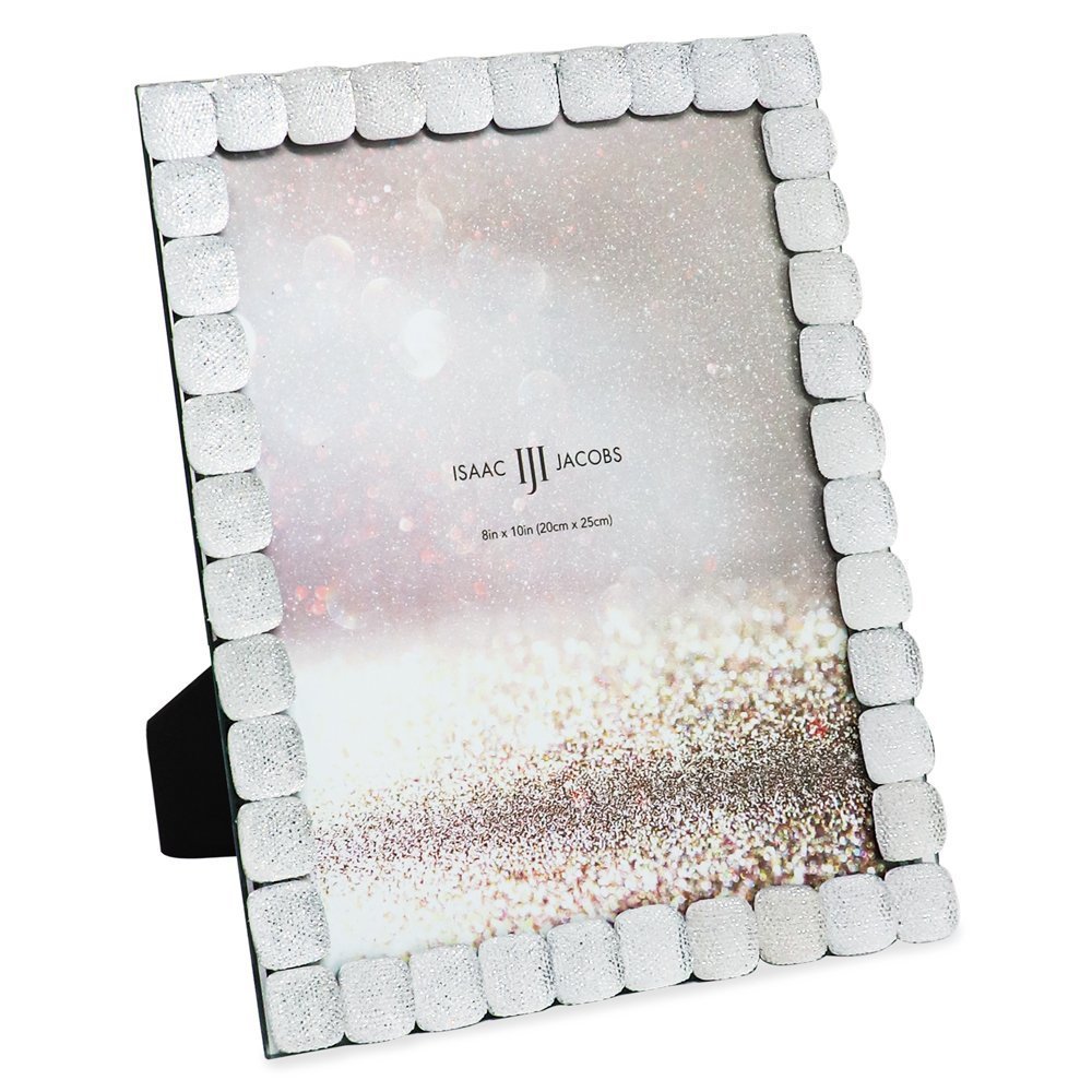Isaac Jacobs Glittered Decorative Jewel Picture Frame, Photo Display &amp; Home Décor