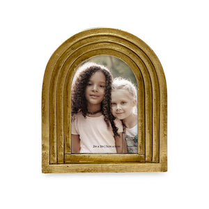 Isaac Jacobs Arc Resin Picture Frame with Gradient Design, Decorative Photo Frame, Tabletop & Wall Display, Hanging Display & Home Decor