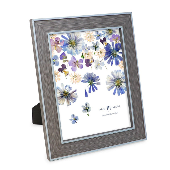 Isaac Jacobs (Vertical &amp; Horizontal) Double Border Picture Frame w/ Black Fabric Easel, Wall-Mountable, Made for Tabletop &amp; Gallery, Home or Office