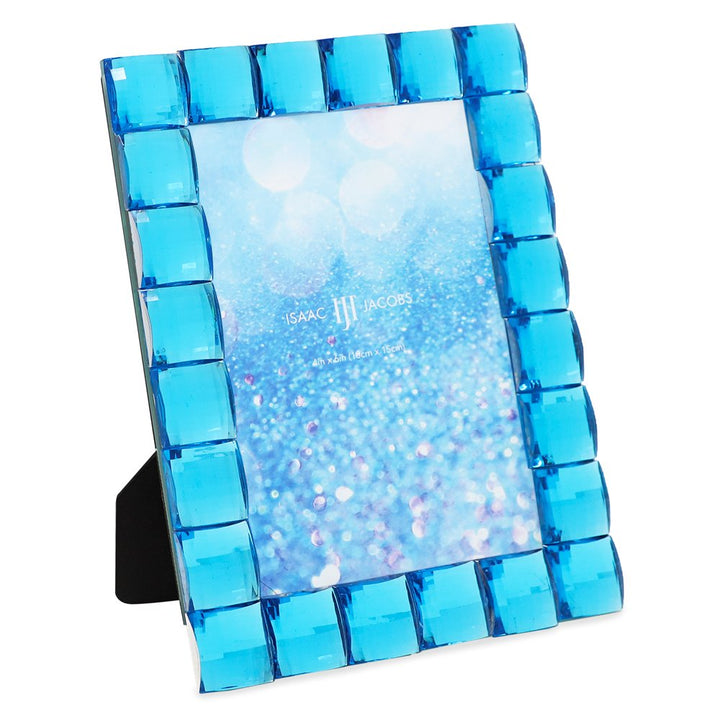 Isaac Jacobs Decorative Sparkling Jewel Picture Frame, Photo Display &amp; Home Décor