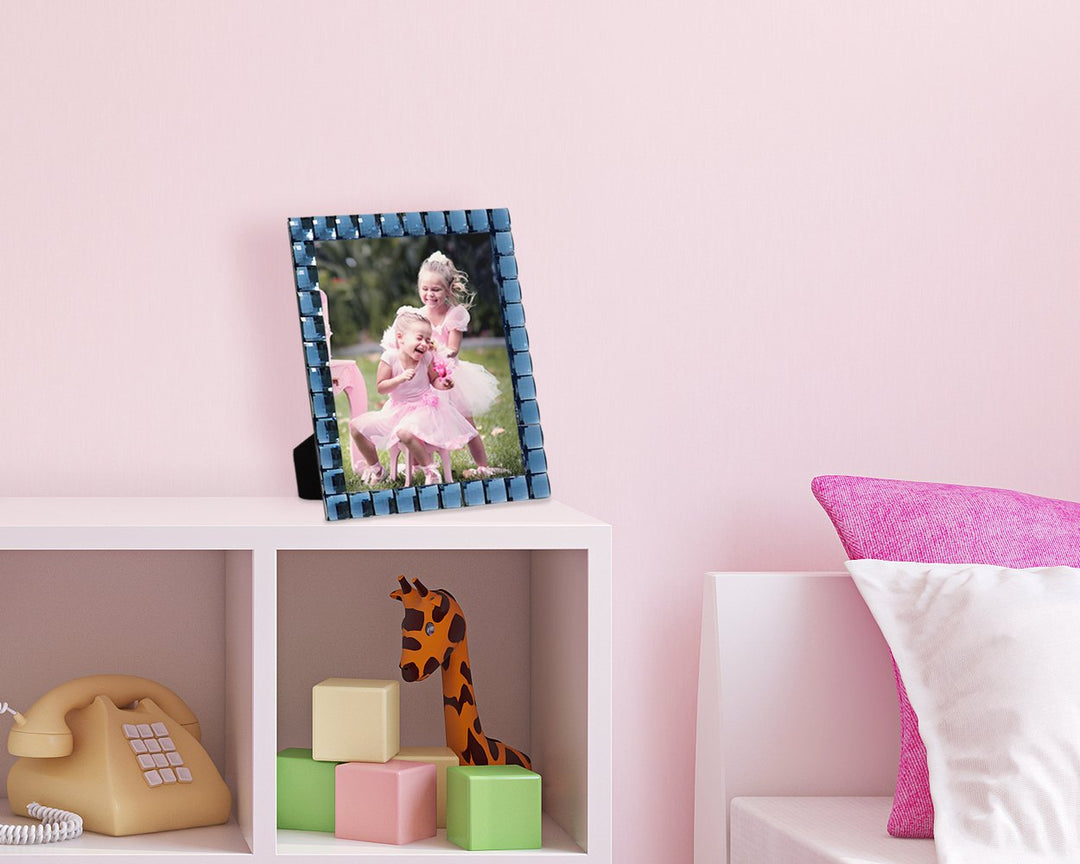 Isaac Jacobs Decorative Sparkling Jewel Picture Frame, Photo Display &amp; Home Décor