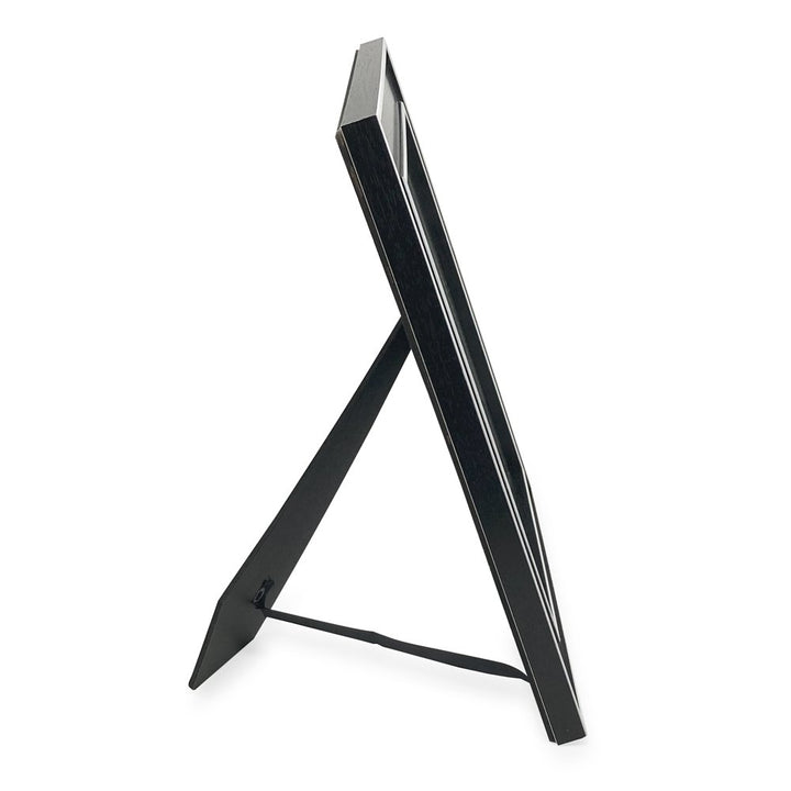 Isaac Jacobs (Vertical &amp; Horizontal) Double Border Picture Frame w/ Black Fabric Easel, Wall-Mountable, Made for Tabletop &amp; Gallery, Home or Office