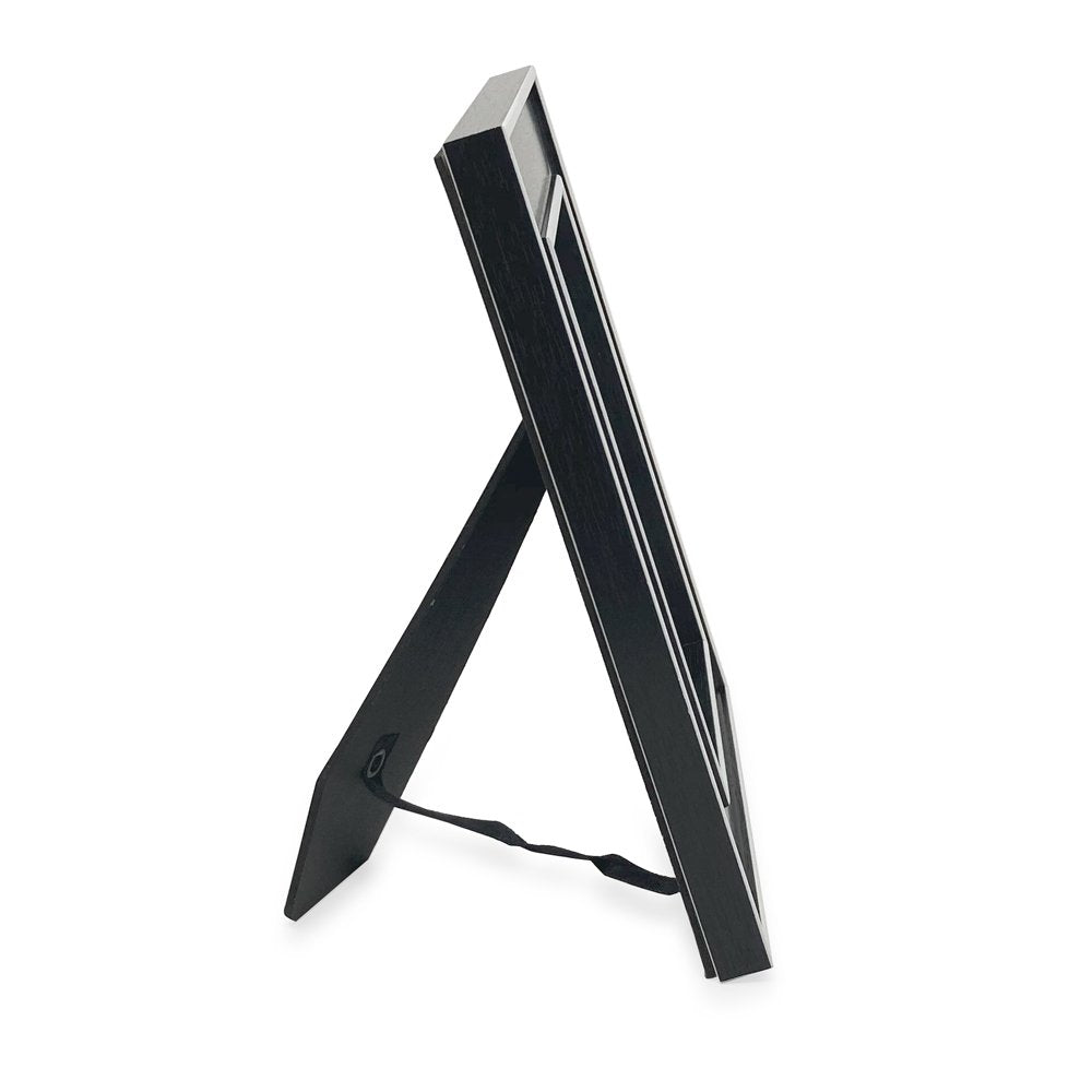 Isaac Jacobs (Vertical &amp; Horizontal) Double Border Picture Frame w/ Black Fabric Easel, Wall-Mountable, Made for Tabletop &amp; Gallery, Home or Office