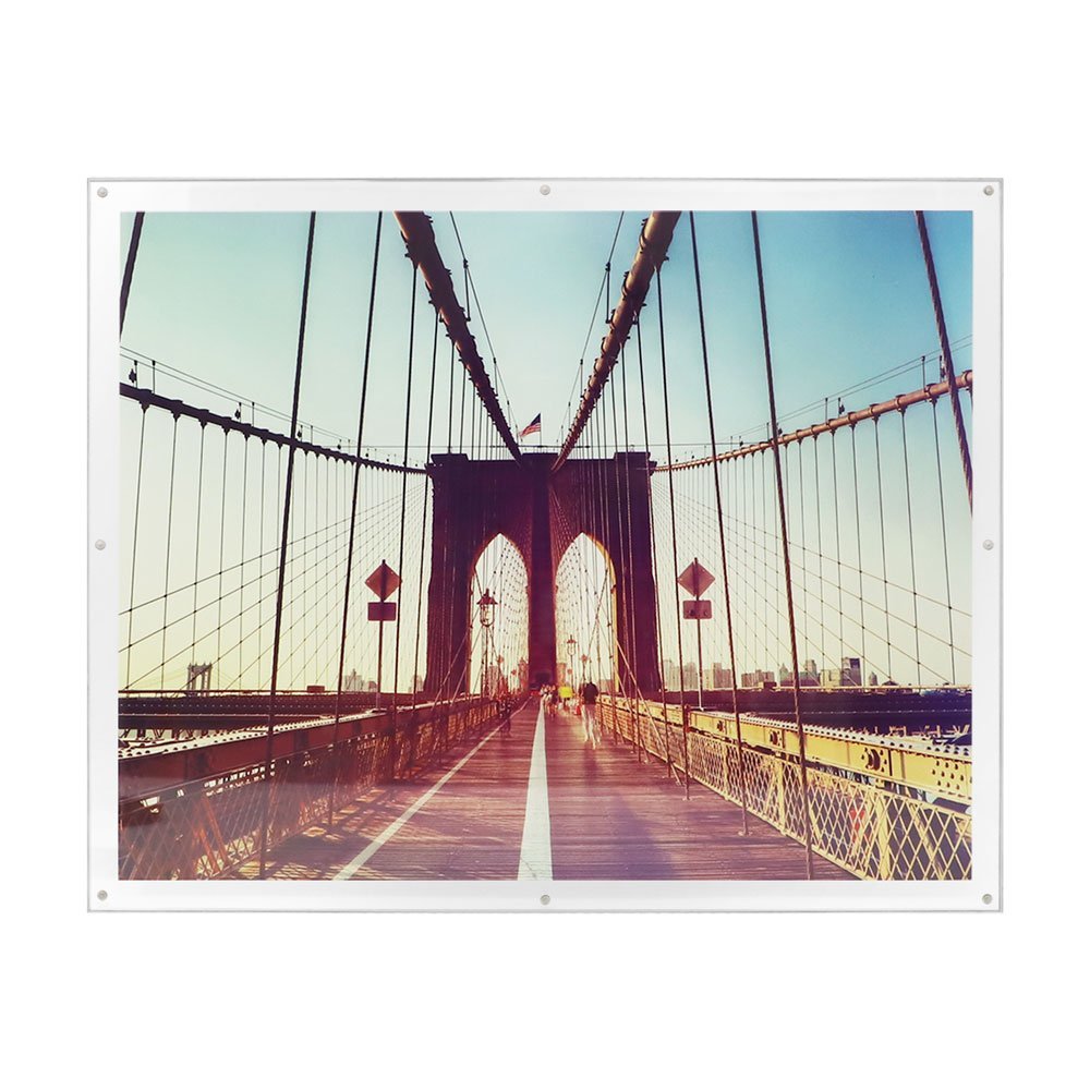 Isaac Jacobs Wall-Mountable Clear Acrylic Picture Frame, Magnetic Photo Frame, Made for Gallery Display, Wall Space, Wall Décor, Art, Home or Office