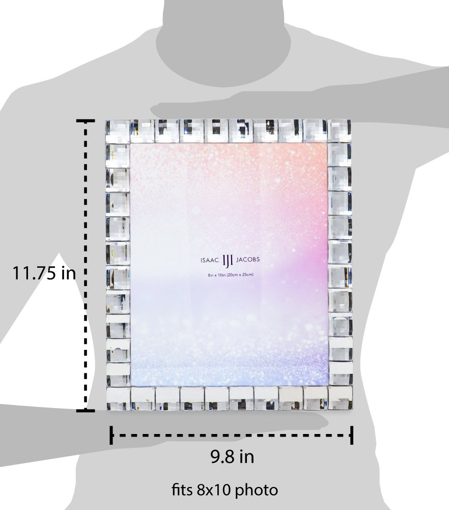 Isaac Jacobs Decorative Sparkling Jewel Picture Frame, Photo Display &amp; Home Décor
