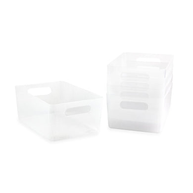 Isaac Jacobs 3-Pack Clear Storage Bins with Handles, Plastic Organizer –  Isaac Jacobs International