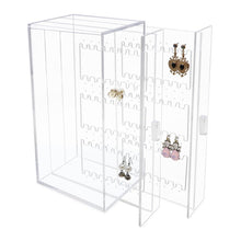 Isaac Jacobs 2 Drawer Acrylic Earring Holder, Jewelry Organizer Case (Holds up to 48 Pairs)