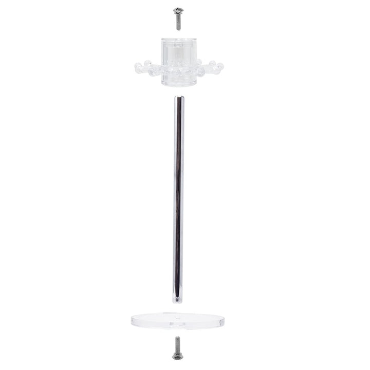 Isaac Jacobs Clear Acrylic Necklace Holder (12 Rotating Hooks) – Hanging Chain Organizer, Sleek &amp; Sturdy Stand for Jewelry – Storage Solution- Bedroom- Bathroom - Countertop - Nightstand