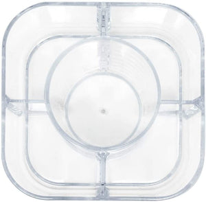 Isaac Jacobs 5-Compartment Clear Acrylic Organizer- Makeup Brush Holder- Storage Solution- Office, Bathroom, Kitchen Supplies and More