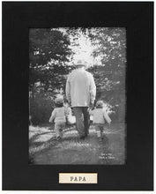 Isaac Jacobs Wood Sentiments "Papa" Picture Frame, Keepsake Photo Frame with Easel and a Hanging Tabs for Tabletop, Desktop & Wall Display