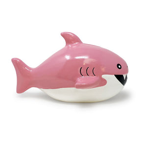 Isaac Jacobs Ceramic Shark Coin Bank for Kids, Great for Gifts, Home Décor, Money Saving Piggy Bank for Boys and Girls