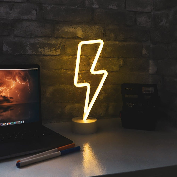 Isaac Jacobs LED Neon Tabletop Sign for Cool Light, Tabletop Art, Bedroom Decorations, Home Accessories, Party, and Holiday Decor