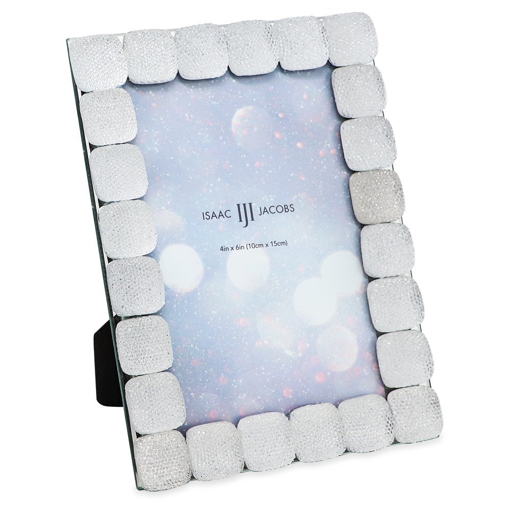 Isaac Jacobs Glittered Decorative Jewel Picture Frame, Photo Display &amp; Home Décor