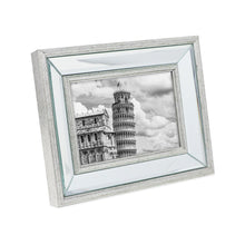 Isaac Jacobs Beveled Mirror Picture Frame - Classic Mirrored Frame with Slight Slanted Angle Made for Wall Décor Display, Photo Gallery and Wall Art