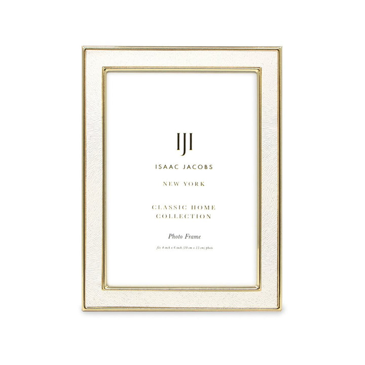 Isaac Jacobs Leather (Vertical &amp; Horizontal) &amp; Metal Picture Frame, with Black Fabric Easel, Wall-Mountable, Made for Tabletop, Wall-Hanging, Home or Office